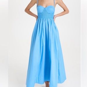 Staud Landry Blue Dress Size XS worn once!